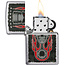 Lighter Zippo Detroit Piston Skull Flame