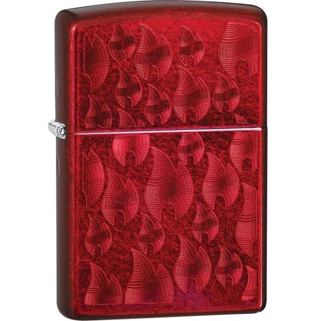 Lighter Zippo Candy Apple Red Iced Flames