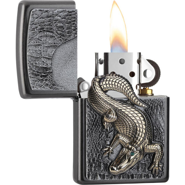 Lighter Zippo Golden Crocodile Emblem