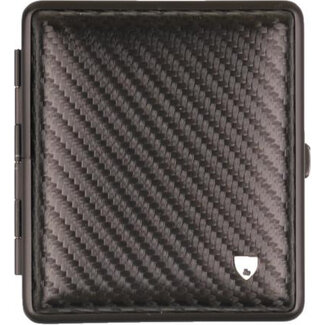 vom Hofe Cigarette Case Leather Carbon Black