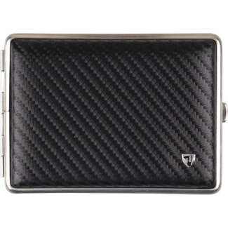 vom Hofe Cigarette Case Leather Carbon-Look