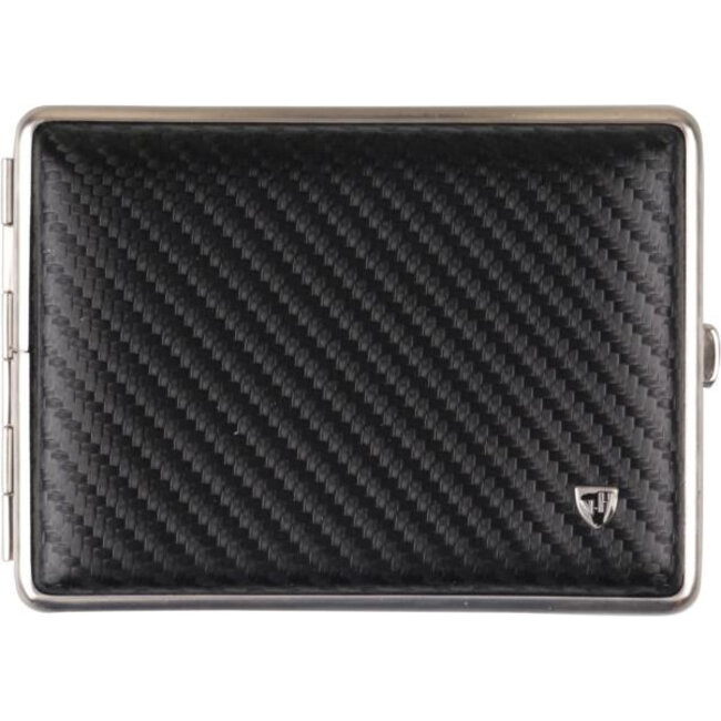 vom Hofe Cigarette Case Leather Carbon-Look