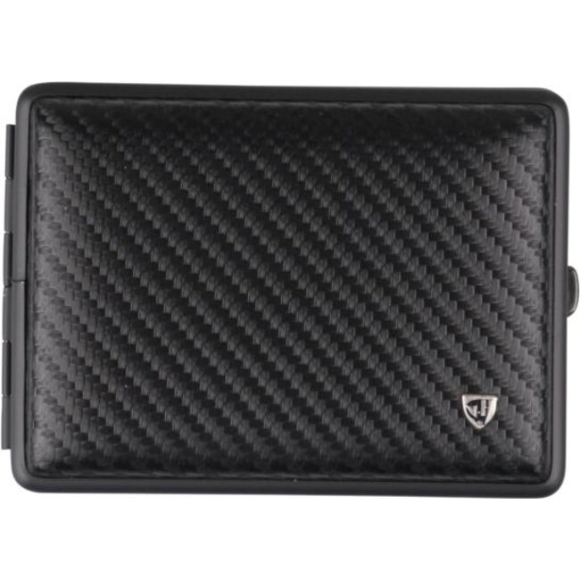 Cigarette Case Leather Carbon-Look