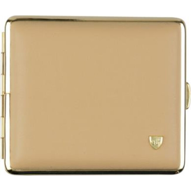 Cigarette Case Soft Leather Beige