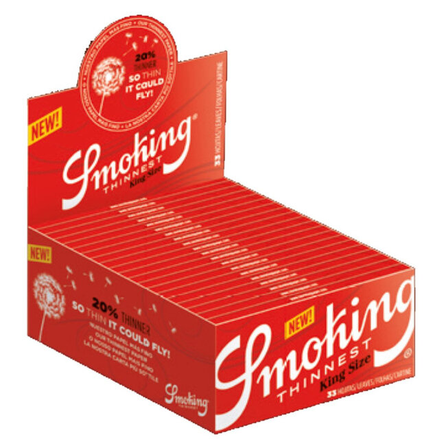 Smoking Smoking Kingsize Slim Thinnest Rolling Paper Box