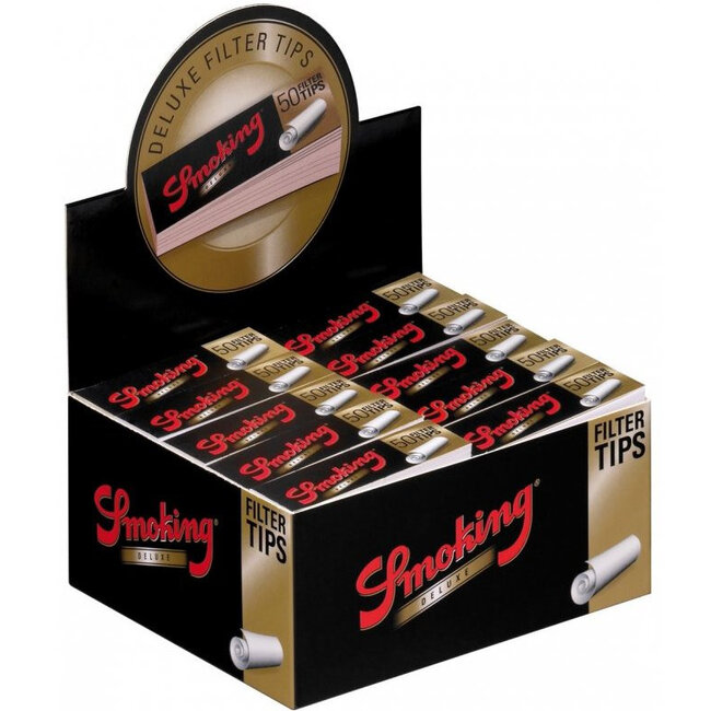 Smoking Filter Tips Box Black Deluxe Medium