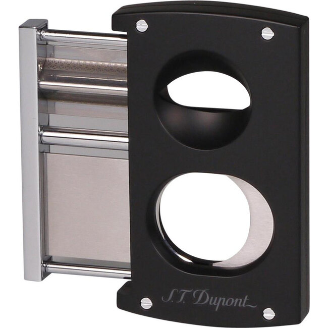 Cigar Cutter Dupont Black 003419 double blades & v-cut