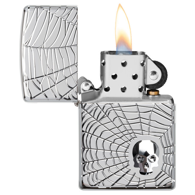 Lighter Zippo Armor Case Spider Web