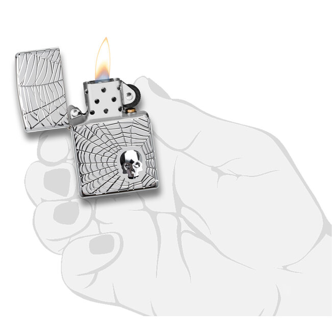 Lighter Zippo Armor Case Spider Web