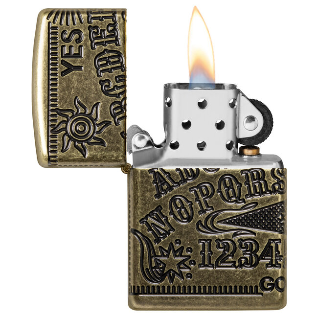 Aansteker Zippo Armor Case Ouija Board Multi Cut