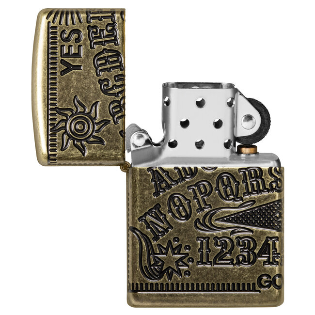 Aansteker Zippo Armor Case Ouija Board Multi Cut