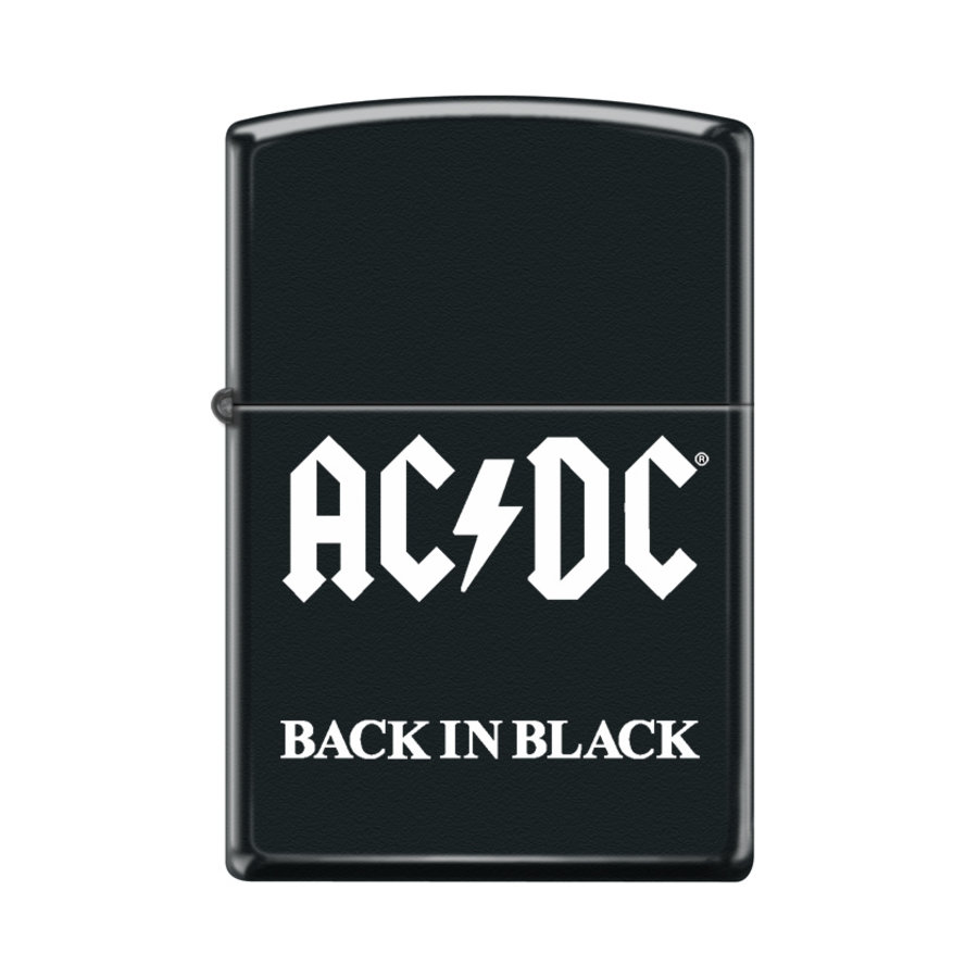 Lighter Zippo Ac Dc Back In Black Haddocks Lightershop