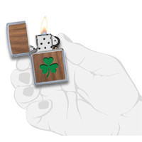 Lighter Zippo Woodchuck Emblem Clover