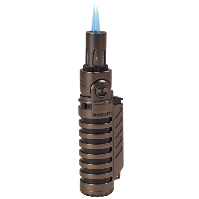 Aansteker Bugatti Vulcan Chrome Satin Blue