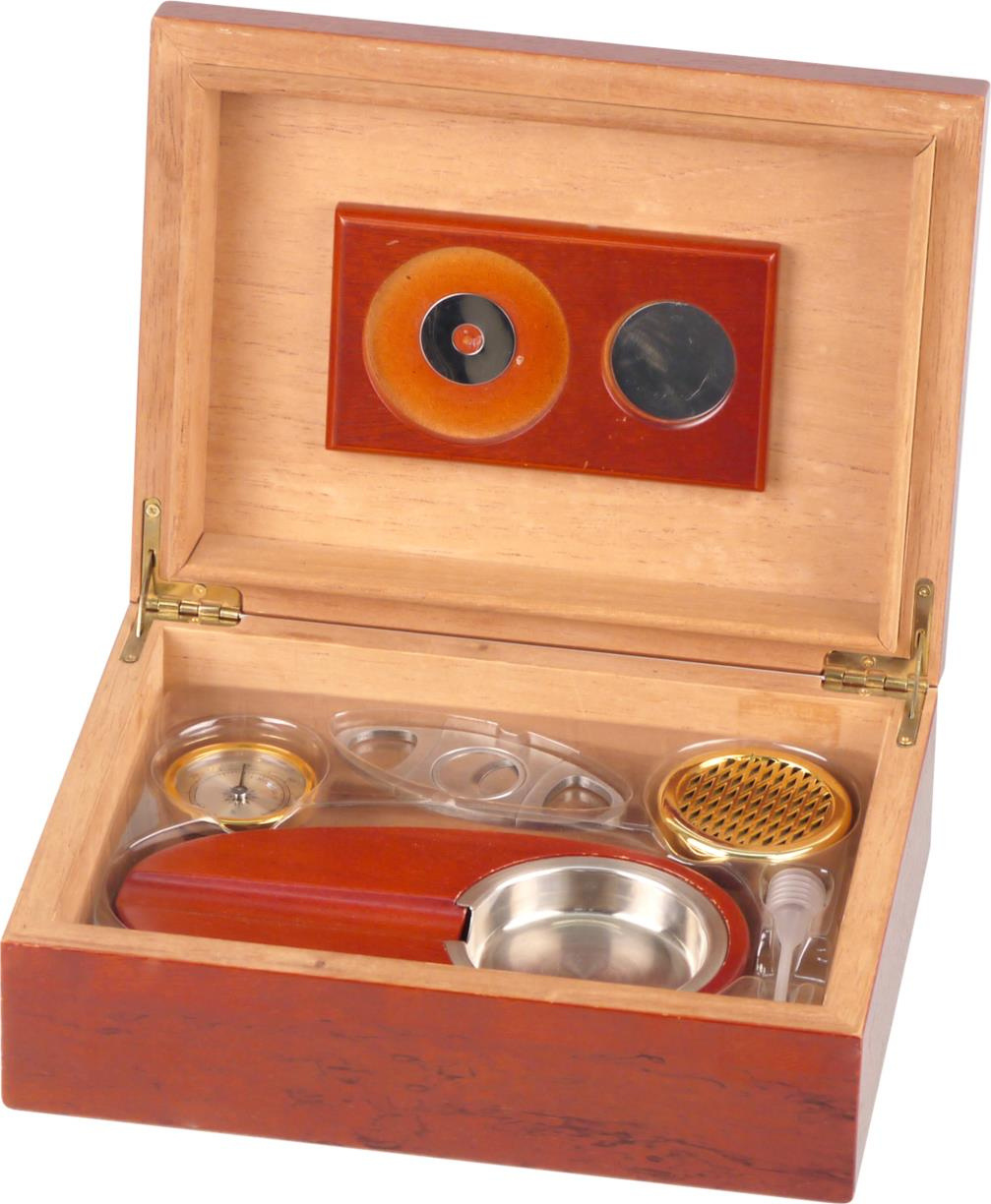 Rose Wood Humidor Gift Set Haddocks
