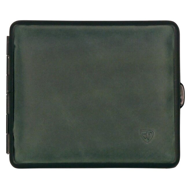 Cigarette Case Velours Leather Green