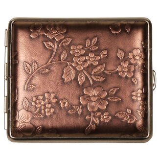 vom Hofe Cigarette Case Nappa Leather Bronze Flowers