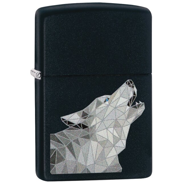 Lighter Zippo Polygonal Wolf Design