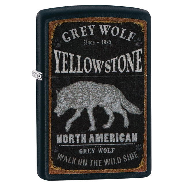 Aansteker Zippo Yellowstone Grey Wolf