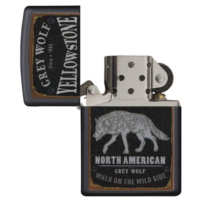 Aansteker Zippo Yellowstone Grey Wolf