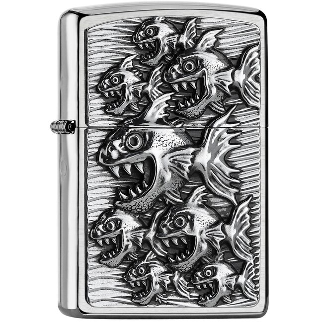 Lighter Zippo Piranhas Comic Emblem