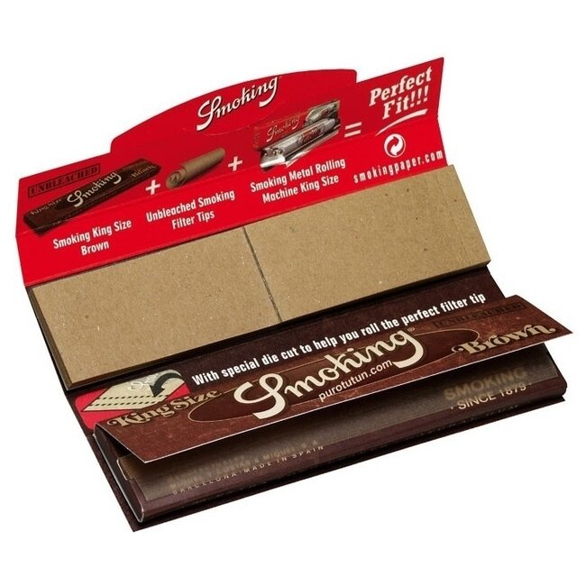 Smoking Kingsize Brown Vloei & Tips