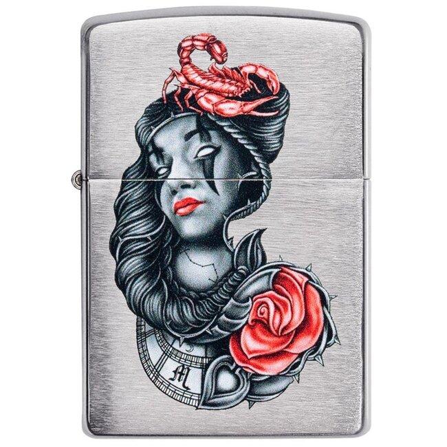 Zippo Lighter Zippo Tattoo Rose Scorpion