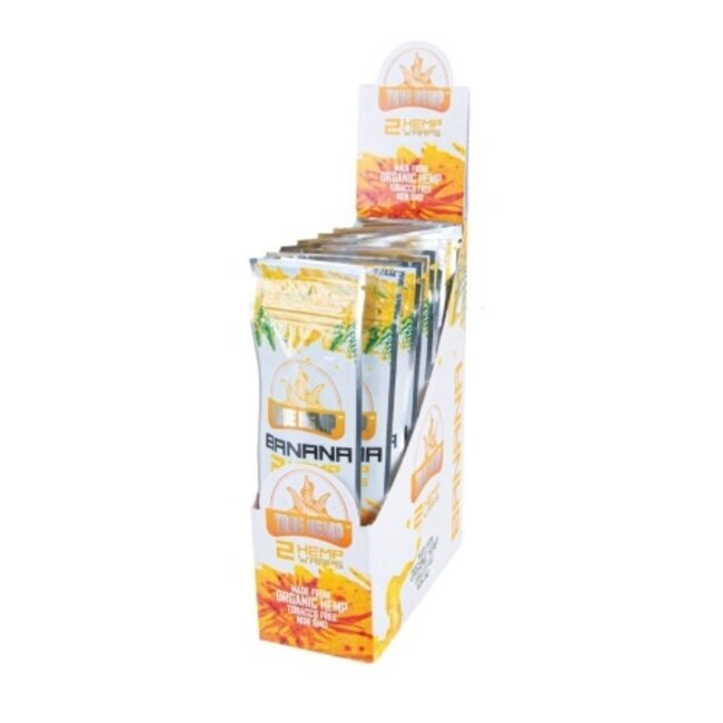 Display True Hemp Blunt Wraps Banana