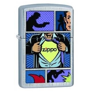 Zippo Aansteker Zippo Comic Superhero