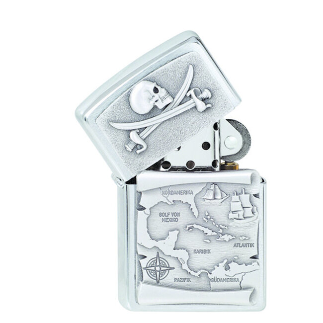 Lighter Zippo Pirates Map