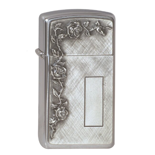 Lighter Zippo Slim Roses with Panel Emblem