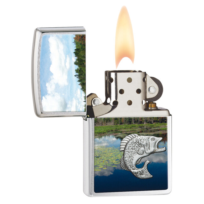 Lighter Zippo Jumping Fish Emblem