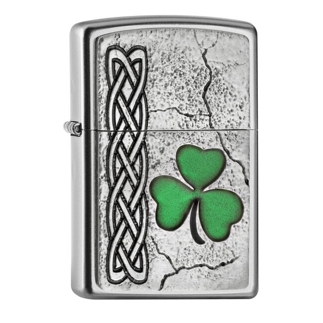 Lighter Zippo Irish Shamrock Emblem