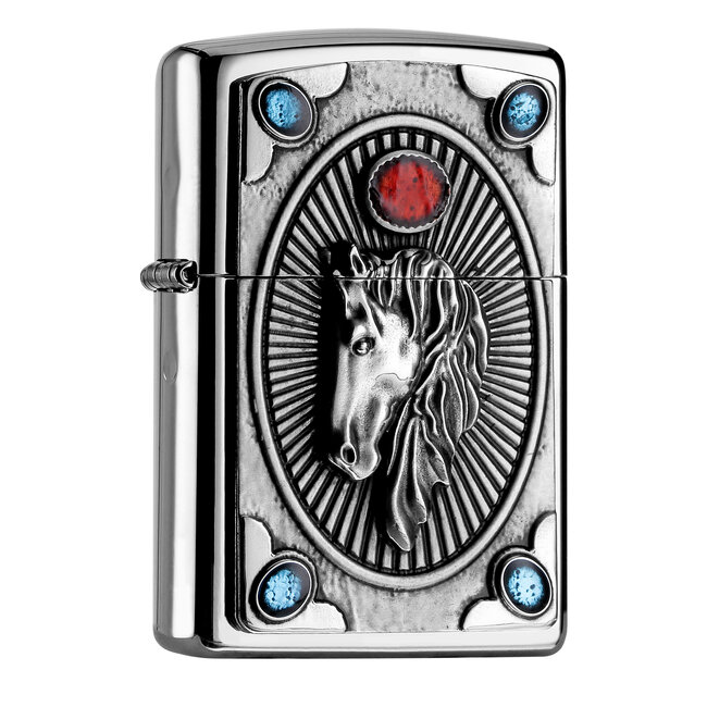 Lighter Zippo Horse Head Emblem