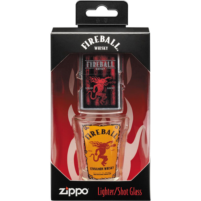 Zippo Aansteker Zippo Fireball Whiskey Gift Set