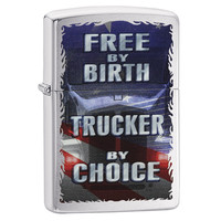 Aansteker Zippo Free by Birth Trucker by Choice