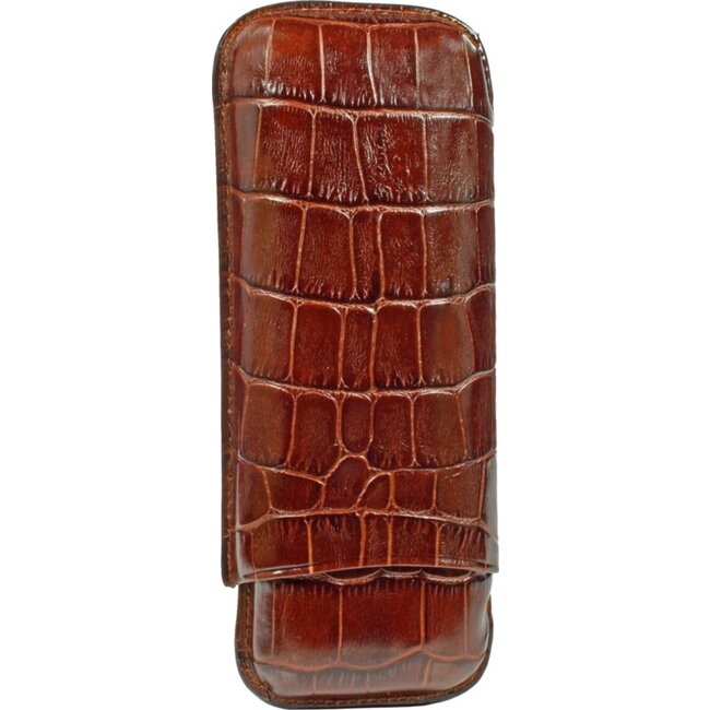 Martin Wess Sigarenetui Croco Brown 2 Robustos