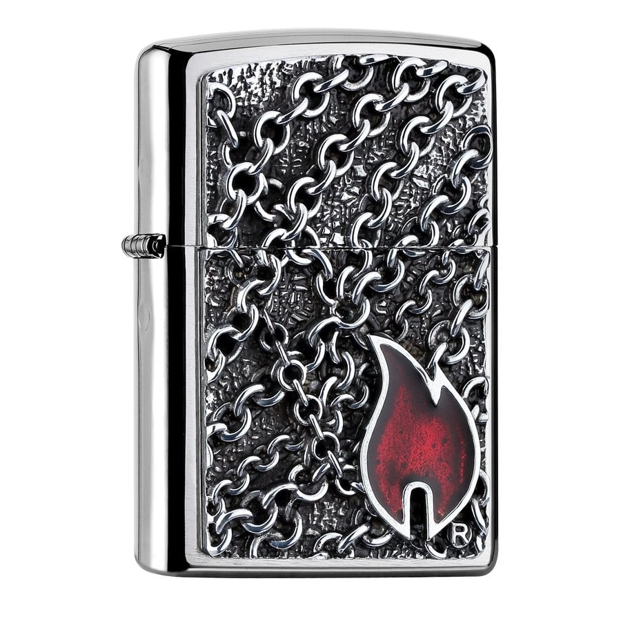 Aansteker Zippo Flame with Chains Emblem
