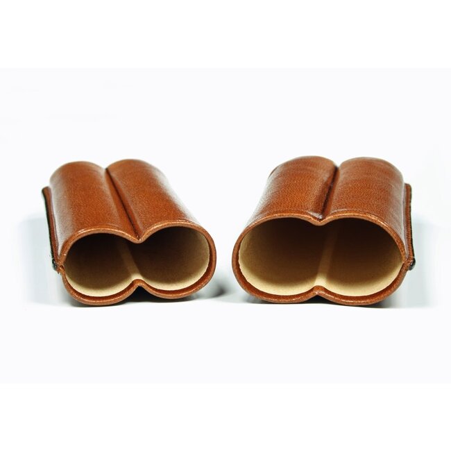 Martin Wess Cigar Case Light Brown 2 Robustos