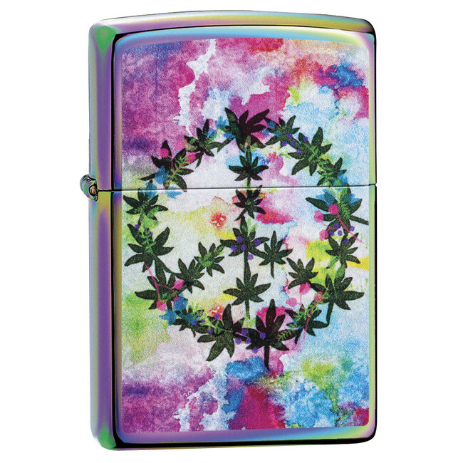 Lighter Zippo Leaf and Peace
