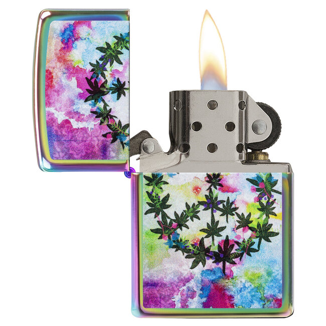 Lighter Zippo Leaf and Peace