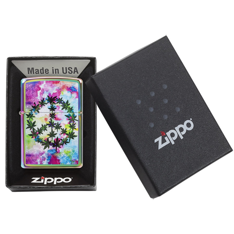 Lighter Zippo Leaf and Peace
