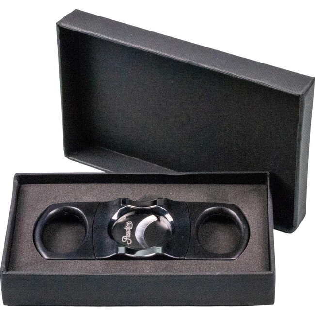 Cigar Cutter Passatore Black with Cigar Holder