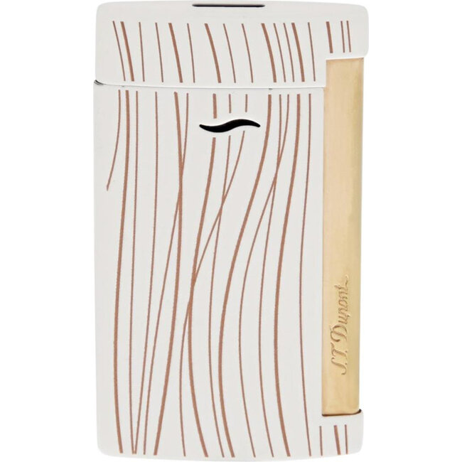 S.T. Dupont Lighter S.T. Dupont Slim 7 White with Golden Lines