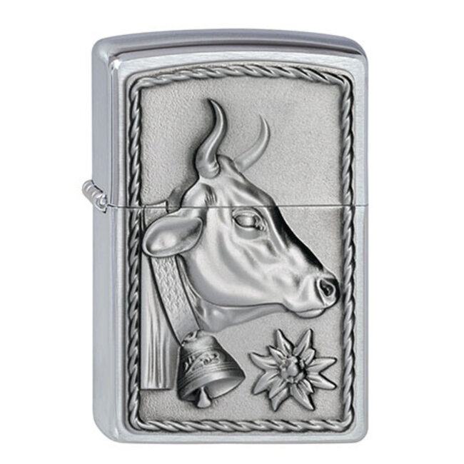 Zippo Aansteker Zippo Cow & Edelweiss Emblem