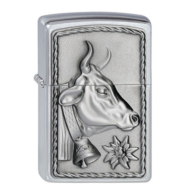 Zippo Lighter Zippo Cow & Edelweiss Emblem