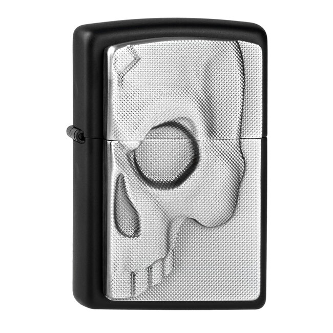 Lighter Zippo Half Skull Emblem
