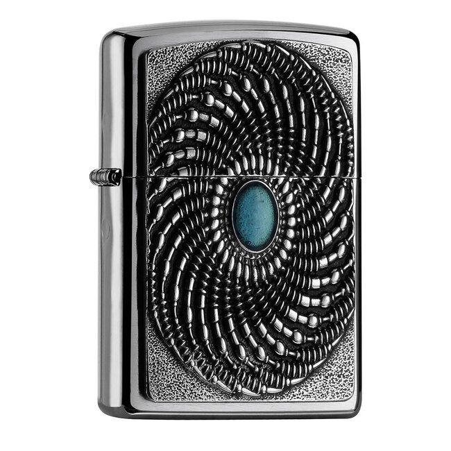 Zippo Lighter Zippo Vortex Turquoise Emblem