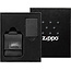 Gift Set Zippo Lighter Black Crackle with Nylon Pouch Black