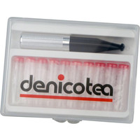 Denicotea Cigarette Holder Ejector Short Guilloché Silver